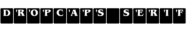 DropCaps Serif font preview