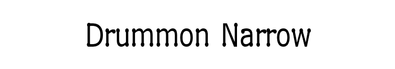 Drummon Narrow font preview