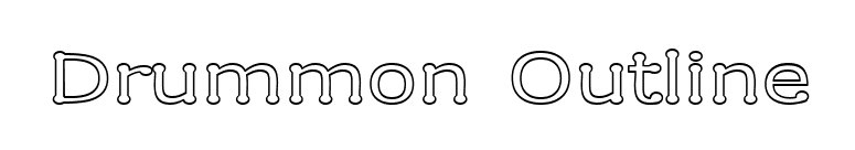 Drummon Outline font preview