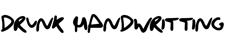 Drunk Handwritting
 font preview