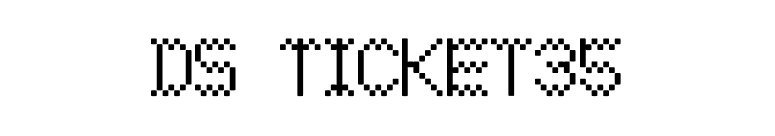 DS Ticket35 font preview