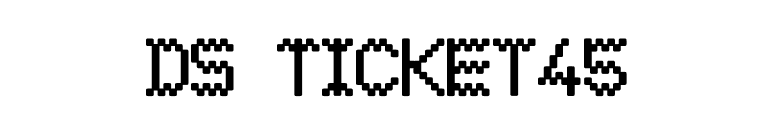 DS Ticket45 font preview