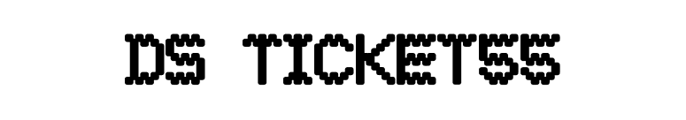 DS Ticket55 font preview