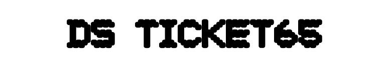 DS Ticket65 font preview