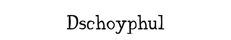 Dschoyphul font preview