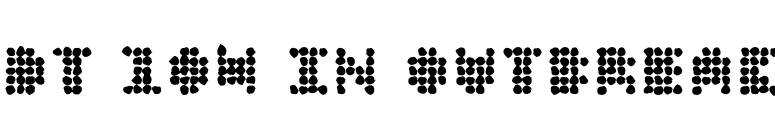 DT 104 in outbreak font preview