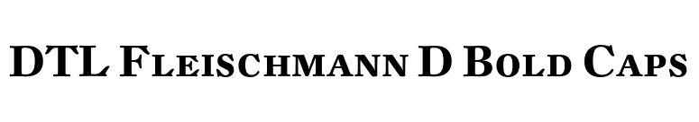DTL Fleischmann D Bold Caps font preview