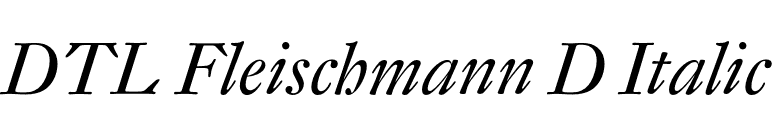 DTL Fleischmann D Italic font preview