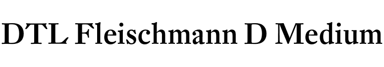 DTL Fleischmann D Medium font preview