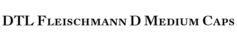 DTL Fleischmann D Medium Caps font preview