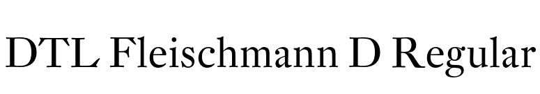 DTL Fleischmann D Regular font preview