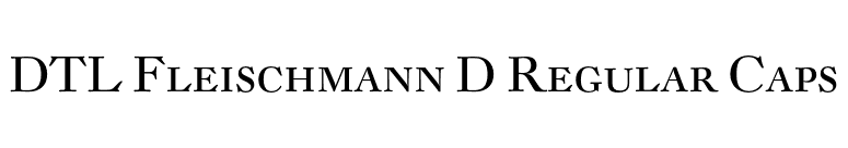 DTL Fleischmann D Regular Caps font preview