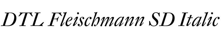 DTL Fleischmann SD Italic font preview