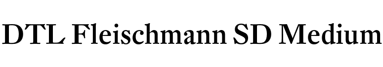 DTL Fleischmann SD Medium font preview