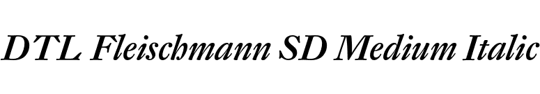 DTL Fleischmann SD Medium Italic font preview