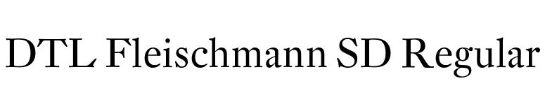 DTL Fleischmann SD Regular font preview