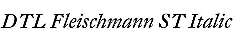 DTL Fleischmann ST Italic font preview
