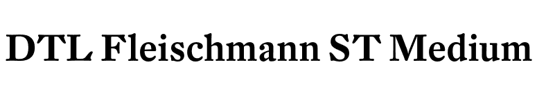 DTL Fleischmann ST Medium font preview