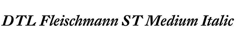 DTL Fleischmann ST Medium Italic font preview