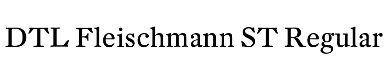 DTL Fleischmann ST Regular font preview