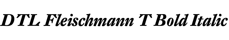 DTL Fleischmann T Bold Italic font preview