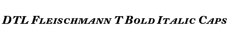 DTL Fleischmann T Bold Italic Caps font preview