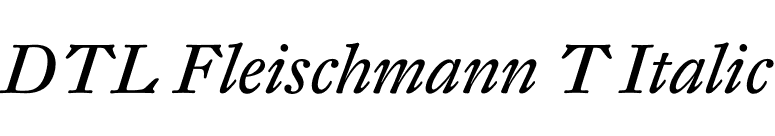 DTL Fleischmann T Italic font preview