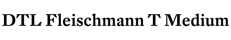 DTL Fleischmann T Medium font preview