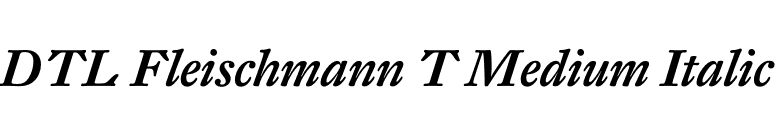 DTL Fleischmann T Medium Italic font preview