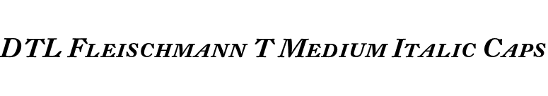 DTL Fleischmann T Medium Italic Caps font preview