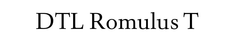 DTL Romulus T font preview