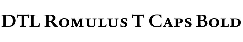 DTL Romulus T Caps Bold font preview