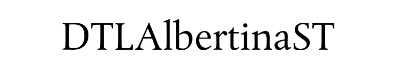 DTLAlbertinaST font preview