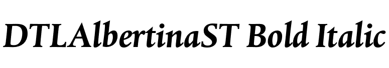DTLAlbertinaST Bold Italic font preview