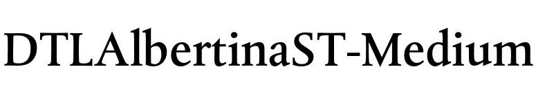 DTLAlbertinaST-Medium font preview