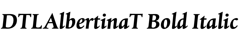 DTLAlbertinaT Bold Italic font preview