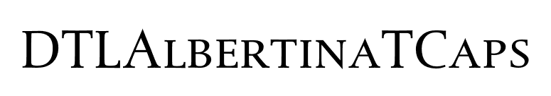DTLAlbertinaTCaps font preview