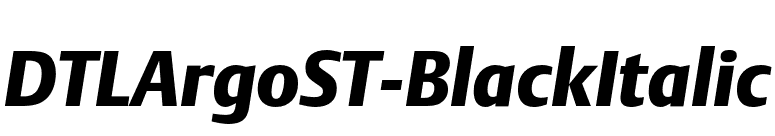 DTLArgoST-BlackItalic font preview