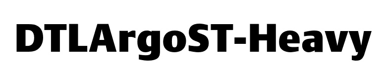 DTLArgoST-Heavy font preview
