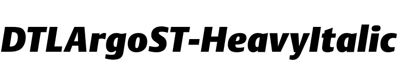 DTLArgoST-HeavyItalic font preview