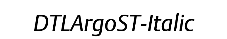 DTLArgoST-Italic font preview