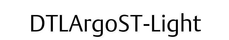 DTLArgoST-Light font preview