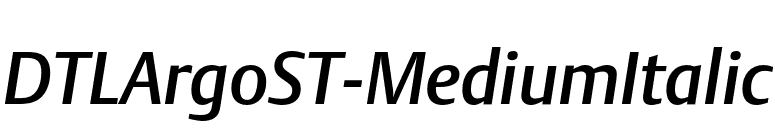 DTLArgoST-MediumItalic font preview
