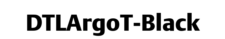 DTLArgoT-Black font preview
