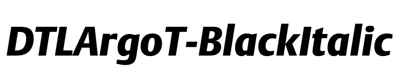 DTLArgoT-BlackItalic font preview