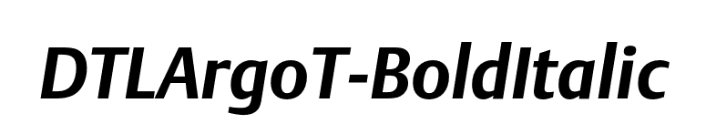 DTLArgoT-BoldItalic font preview