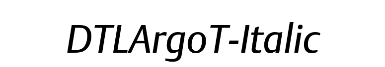 DTLArgoT-Italic font preview