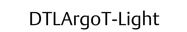 DTLArgoT-Light font preview