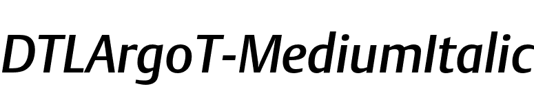 DTLArgoT-MediumItalic font preview