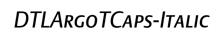 DTLArgoTCaps-Italic font preview